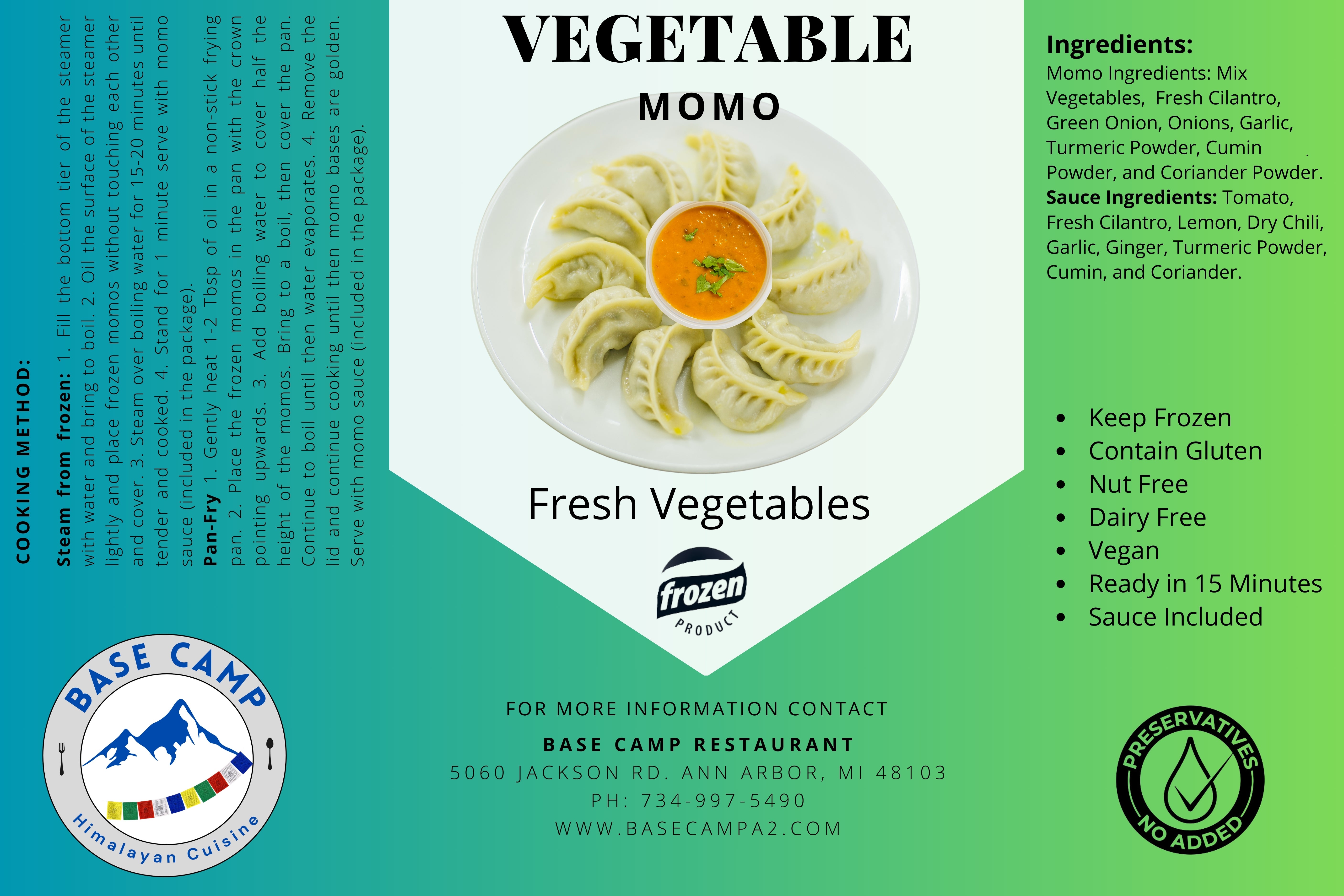 FROZEN VEG MOMO | BASE CAMP RESTAURANT